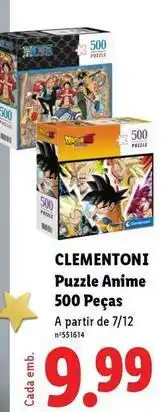 Lidl Clementoni - puzzle anime 500 pecas promoção