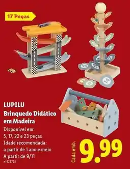 Lidl Lupilu - brinquedo didático em madeira promoção