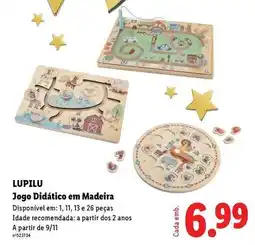 Lidl Lupilu - jogo didatico em madeira promoção