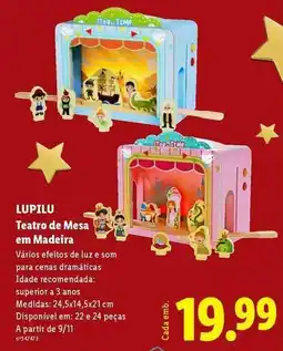 Lidl Lupilu - teatro de mesa em madeira promoção