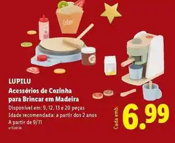Lidl Lupilu - acessórios de cozinha para brincar em madeira promoção