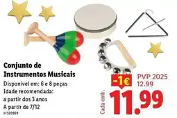 Lidl A+ - conjunto de instrumentos musicals promoção