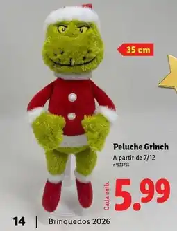 Lidl A+ - peluche grinch promoção