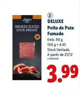 Lidl Deluxe - peito de pato fumado promoção