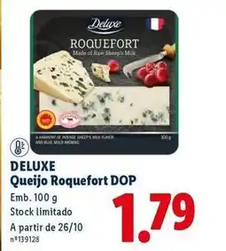 Lidl Deluxe - queijo roquefort dop promoção