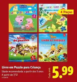 Lidl A+ - livro em puzzle para criança promoção
