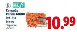 Lidl Camarão cozido promoção