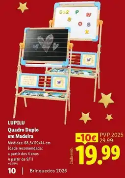 Lidl Lupilu - quadro duplo em madera promoção