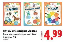 Lidl Livro montessori para viagens promoção
