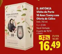 Lidl Vinho do porto 10 anos tawny com oferta de calice promoção