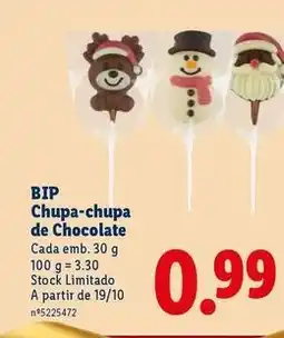 Lidl A+ - chupa-chupa de chocolate promoção