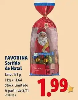 Lidl Favorina - sortido de natal promoção