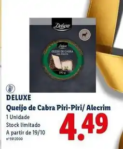 Lidl Deluxe - queijo de cabra piri-piri/alecrim promoção