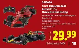 Lidl A+ - carro telecomandado ferrari f-175 / oracle red bull racing promoção