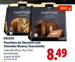 Lidl Deluxe - panettone de chocolate com chocolate branco promoção