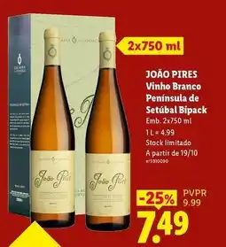 Lidl João pires - vinho branco peinsula de setubal bipack promoção