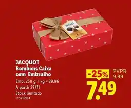 Lidl Jacquot - bombons caixa com embrulho promoção