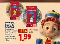 Lidl Favorina - figuras de natal mini promoção