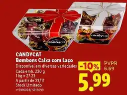 Lidl Candycat - bombons caixa com laco promoção