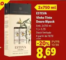 Lidl Esteva - vinho tinto douro bipack promoção