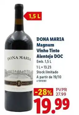 Lidl Alentejo - vinho tinto doc promoção