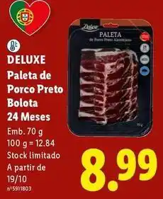 Lidl Deluxe - paleta de porco preto bolota 24 meses promoção