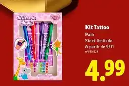 Lidl Kit tattoo promoção
