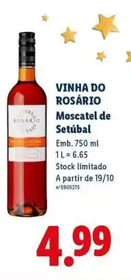 Lidl Vinha do torrão - moscatel de setubal promoção
