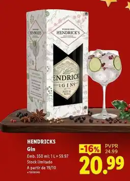 Lidl Hendrick's - gin promoção