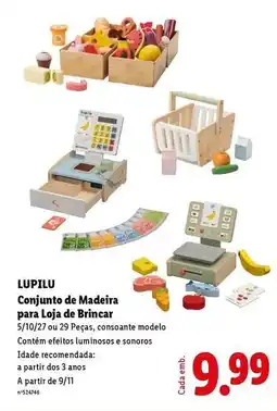 Lidl Lupilu - conjunto de madeira para loja de brincar promoção
