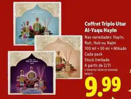 Lidl A+ - coffret triplo utur al-yaqu hayin promoção