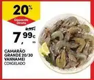 Continente Bom dia Camarão grande 20/30 vannamei promoção