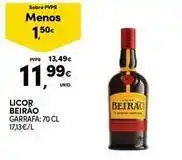 Continente Bom dia Beirão - licor promoção