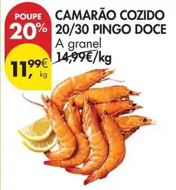 Pingo Doce A+ - camarão cozido 20/30 pingo doce promoção