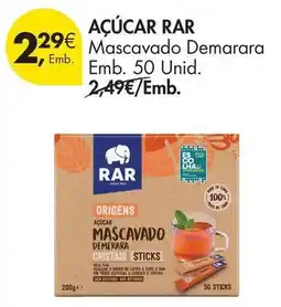 Pingo Doce Pão de açúcar - mascavado demarara emb. 50 unid promoção
