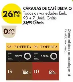 Pingo Doce Delta q - cápsulas de café promoção