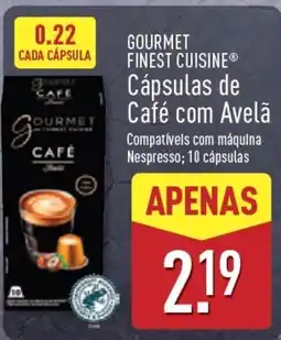 ALDI Gourmet finest cuisine cápsulas de café com avelã promoção