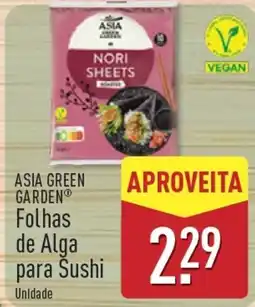 ALDI Asia green garden folhas de alga para sushi promoção
