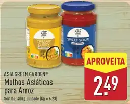 ALDI Asia green garden molhos asiáticos para arroz promoção