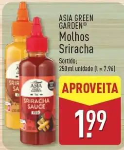 ALDI Asia green garden molhos sriracha promoção