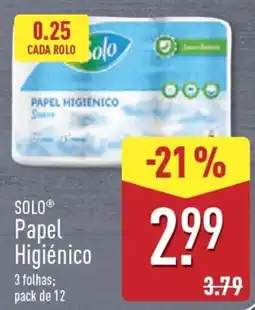 ALDI Solo Papel Higiênico promoção