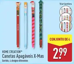 ALDI Home creation canetas apagaveis x-mas promoção
