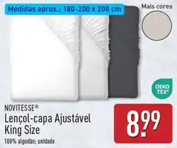 ALDI Lençol-capa ajustável king size novitesse promoção