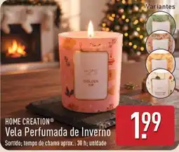 ALDI Home creation vela perfumada de inverno promoção