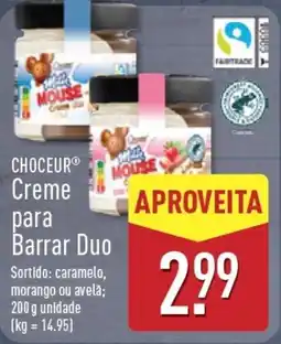 ALDI Choceur creme para barrar duo promoção