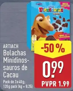 ALDI Artiach Bolachas Minidinos-sauros de Cacau promoção
