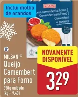 ALDI Milsani queijo camembert para forno promoção