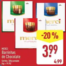 ALDI Merci Barrinhas de Chocolate promoção
