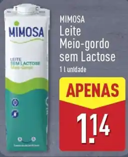 ALDI Mimosa leite meio-gordo sem lactose promoção