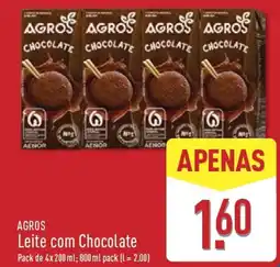 ALDI Agros leite com chocolate promoção